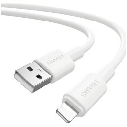 USAMS Kabel USB Usams U90 Lightning 1m 2,4A biały