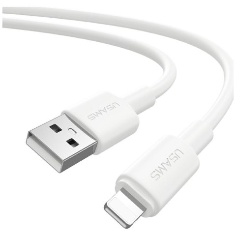 USAMS Kabel USB Usams U90 Lightning 1m 2,4A biały