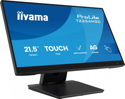 IIYAMA Monitor 21.5 cala T2254MSC-B2AG POJ.10PKT., IPS, POWŁOKA AG, 300cd, FHD, HDMI, DP, 2xUSB, 7H