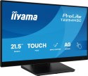 IIYAMA Monitor 21.5 cala T2254MSC-B2AG POJ.10PKT., IPS, POWŁOKA AG, 300cd, FHD, HDMI, DP, 2xUSB, 7H