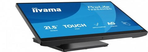 IIYAMA Monitor 21.5 cala T2254MSC-B2AG POJ.10PKT., IPS, POWŁOKA AG, 300cd, FHD, HDMI, DP, 2xUSB, 7H