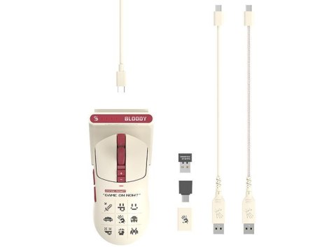 A4Tech Mysz bezprzewodowa A4Tech Bloody R72 ULTRA DUO Pixels Red