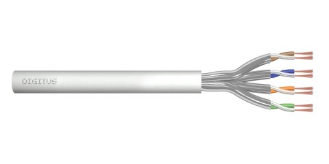 Digitus Kabel teleinformatyczny patchcordowy DIGITUS kat.6A, U/FTP, linka, AWG 27/7, LSOH, 305m, szary, karton