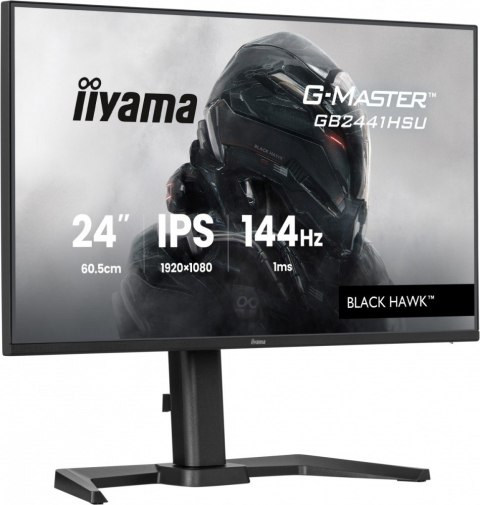 IIYAMA Monitor 23,8 cala GB2441HSU-B1 IPS,FHD,144Hz,1ms,2xUSB,350cd,HDMI,DP,HAS (150) PIVOT