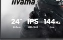 IIYAMA Monitor 23,8 cala GB2441HSU-B1 IPS,FHD,144Hz,1ms,2xUSB,350cd,HDMI,DP,HAS (150) PIVOT