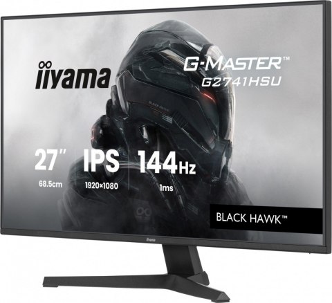 IIYAMA Monitor 27 cali G2741HSU-B1 IPS,FHD,144Hz,1ms,2xUSB, 350cd,HDMI,DP