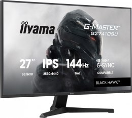 IIYAMA Monitor 27 cali G2741QSU-B1 IPS,QHD,144Hz,1ms,2xUSB Adaptive G-SYNC,HDMI,DP,350cd,