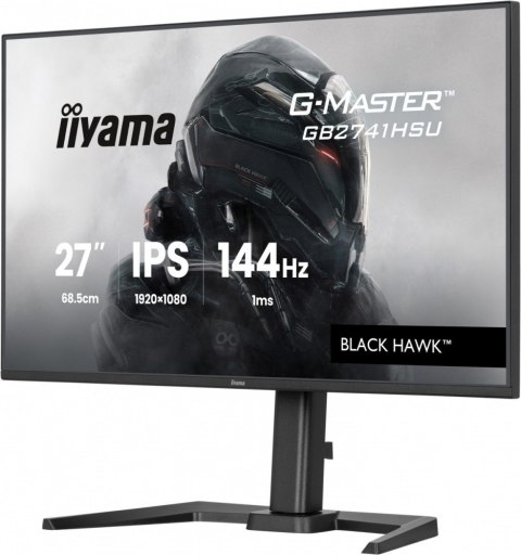 IIYAMA Monitor 27 cali GB2741HSU-B1 IPS,FHD,144Hz,1ms,2xUSB,350cd,HDMI,DP, HAS (150) PIVOT