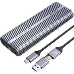 ORICO Obudowa na dysk Orico ACOM2-U4-GY-BP SSD M.2 NVMe, USB-C 40 Gbps, z wentylatorem, metalowa