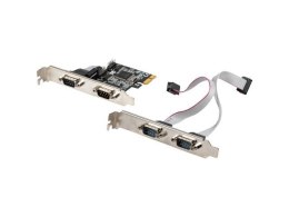 LANBERG Karta Lanberg PCI Express -> COM 9Pin x4 + śledzie low profile
