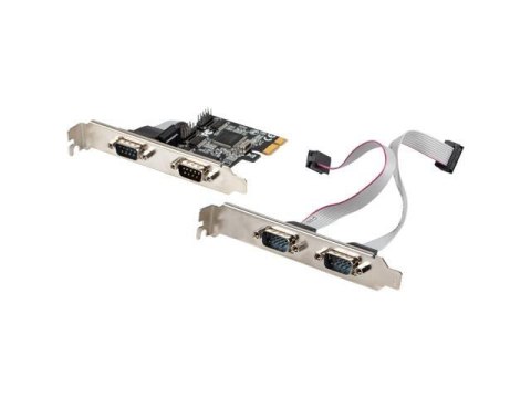 LANBERG Karta Lanberg PCI Express -> COM 9Pin x4 + śledzie low profile