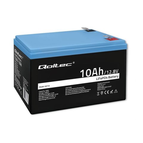 Qoltec Akumulator LiFePO4 Qoltec Litowo-Żelazowo-Fosforanowy | 12.8V | 10Ah | 128Wh | BMS