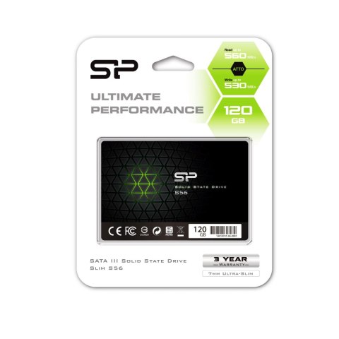 Silicon Power Dysk SSD Silicon Power S56 120GB 2.5" (560/530) SATA3 7mm 3D TLC