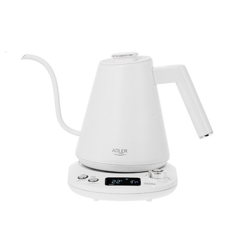 Adler Czajnik elektryczny Adler AD 1349 biały z długą wylewką 1,0L