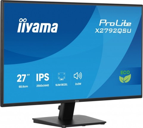 IIYAMA Monitor 27 cali X2792QSU-B1 IPS,QHD,120Hz,HDMI,DP, 350cd,1500:1, cienkie ramki, 2xUSB 3.2, ErP B