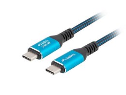 LANBERG Kabel Lanberg USB-C M/M USB4 0,5M 240W 8K 60Hz Czarno-niebieski