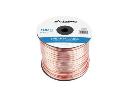 LANBERG Kabel głośnikowy Lanberg 2x1.5mm2 100m przezroczysty