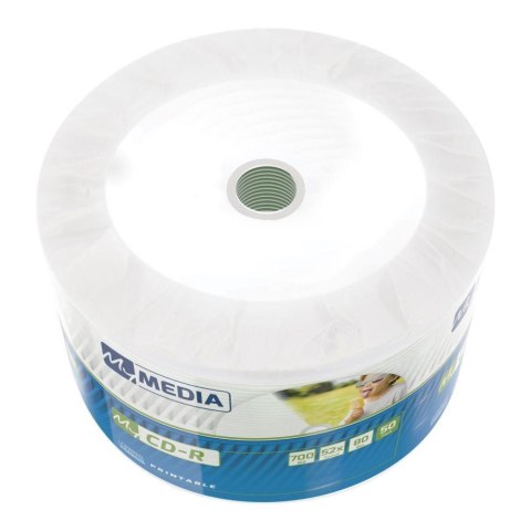 My Media Płyty CD-R MyMedia 700MB Wide White Inkjet Printable Wrap (Spindle 50)