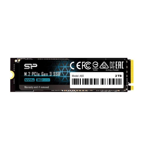 Silicon Power Dysk SSD Silicon Power A60 2TB M.2 2280 PCIe Gen3x4 NVMe (2200/1600 MB/s)