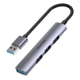 Unitek Hub USB Unitek H1208A 1xUSB-A 5 Gbps, 3xUSB-A 2.0 alu
