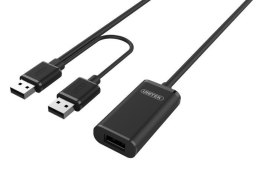 Unitek Przedłużacz USB 2.0 Unitek Y-278 AM-AF, 10m, z dodatkowym zasilaniem