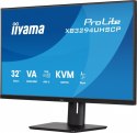 IIYAMA Monitor 31,5 cala XB3294UHSCP-B1.4K,VA,2xHDMI,DP,USB-C dock 95W, PIP,RJ45, 400cd, 2ms, 4xUSB, KVM,Sync,2x5W, HAS (150) PIVOT,