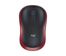 Logitech Mysz bezprzewodowa Logitech M185 optyczna czarno-czerwona