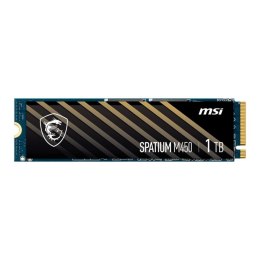 MSI Dysk SSD MSI SPATIUM M450 V1 1TB PCIe 4.0 NVMe M.2 2280 (3400/2500 MB/s) 3D NAND