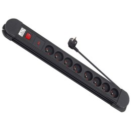 Maclean Listwa zasilająca przedłużacz Maclean MCE11 8 gniazd z 1 włącznik czarna 1,5m 2300W