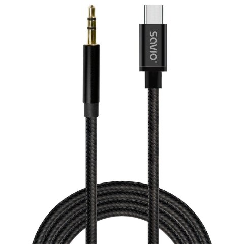 Savio Kabel adapter Savio CL-187 USB-C do Mini Jack 3.5mm 1m
