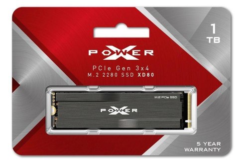 Silicon Power Dysk SSD Silicon Power XPOWER XD80 1TB PCIe Gen3x4 NVMe (3400/3000 MB/s) 2280