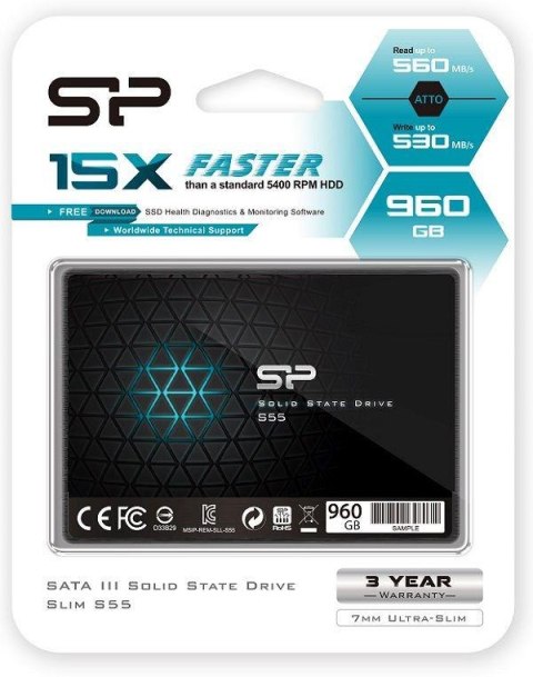 Silicon Power Dysk SSD Silicon Power S55 960GB 2.5" SATA3 (560/530) 7mm