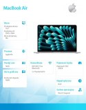 Apple MacBook Air 13 cali /8C GPU/16GB/ 256GB Srebrny