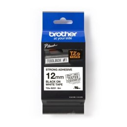 Brother Taśma Brother P-Touch TZe-S231 12mm x 8m (TZES231) - biała, czarny nadruk