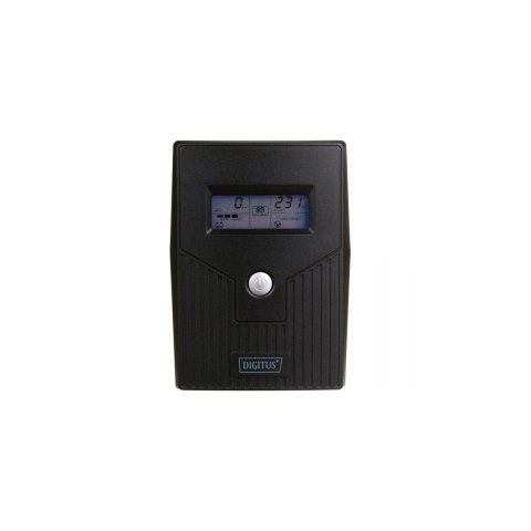 Digitus Zasilacz awaryjny UPS DIGITUS Line-Ineractive LCD, 600VA/360W, 1x12V/7Ah, AVR, 2x Schuko CEE 7/3, 2x RJ11, 1x USB 2.0 typ B