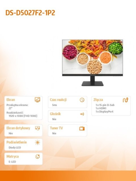 Hikvision Monitor 27 cali DS-D5027F2-1P2