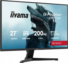 IIYAMA Monitor 27 cali G2771QS-B1 QHD,Fast IPS,DP,2xHDMI,200Hz, 350cd,Adaptive G-SYNC - 2560 x 1440 @48-200Hz DisplayPort On
