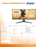 IIYAMA Monitor G-Master 34 cale GCB3486WQSCP-B1,VA,UWQHD,240HZ,0.4ms,1500R,HDR400,500cd,21:9,HDMI (2.1), USB-C dock 95W, RJ45, 2x5W, KV