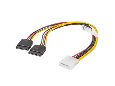 LANBERG Kabel zasilający Lanberg Molex(M) -> 2x SATA(F) 0,3m