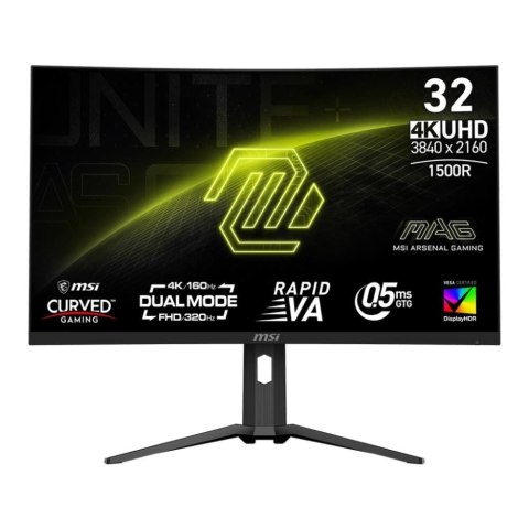 MSI Monitor MSI 31,5" MAG 321CUPDF Rapid VA 4K 160/320Hz 2xHDMI DP USB-C