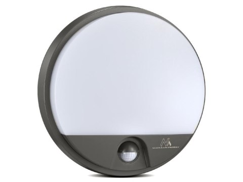 Maclean Lampa LED Maclean MCE291 GR z czujnikiem ruchu na podczerwień 1100lm 15W IP54 szara