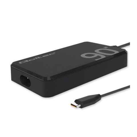 Qoltec Ładowarka sieciowa Qoltec 90W GaN Super Fast SLIM | PD | 5-20V | 4.5A | USB-C 3.1 | Laptop | MacBook | Smartfon | +kabel