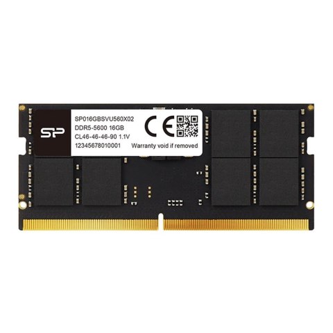 Silicon Power Pamięć SODIMM DDR5 Silicon Power 16GB (1x16GB) 5600MHz CL46 1,1V Black