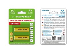 ESPERANZA Akumulatorki AA Esperanza 2000mAh 2szt. żółte
