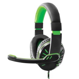 ESPERANZA Słuchawki z mikrofonem Esperanza Crow Gaming czarno-zielone