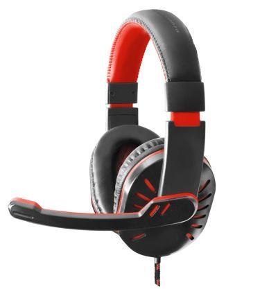 ESPERANZA Słuchawki z mikrofonem Esperanza EGH330R Crow dla graczy czerwone