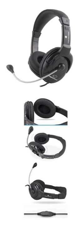 ESPERANZA Słuchawki z mikrofonem Esperanza EH101 MANUET czarne