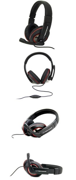 ESPERANZA Słuchawki z mikrofonem Esperanza EH118 SONATA czarne