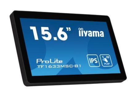 IIYAMA Monitor 15.6 cala ProLite TF1633MSC-B1 IPS,poj.10pkt.450cd,IP54