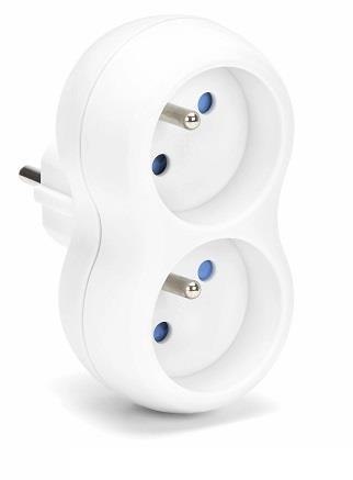 Montis Rozgałęźnik sieciowy MONTIS MT149-WH podwójny biały